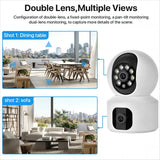 Tuya 8MP Dual Lens WiFi IP Camera – Baby Monitor, Color Night Vision, Human Auto Tracking, Smart Home Security