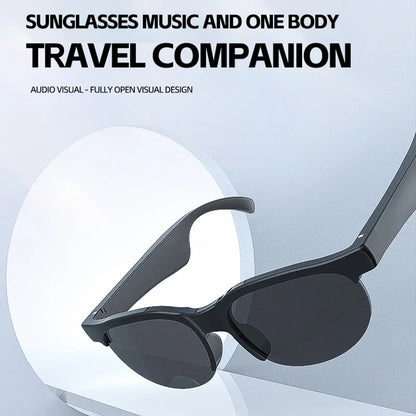 Bluetooth Smart Glasses – Wireless Sunglasses with Ear Hook Earbuds, Sports & Driving Bluetooth Headset