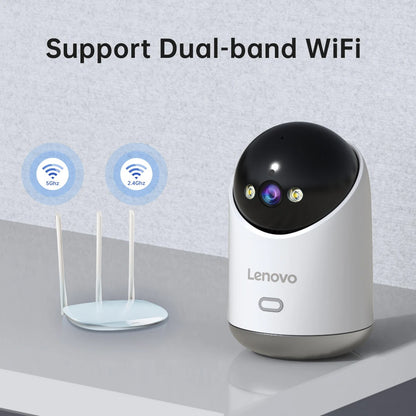 Lenovo 5MP WiFi Smart Camera – Indoor Wireless IP Cam, Auto-Tracking, CCTV Security & Baby Monitor