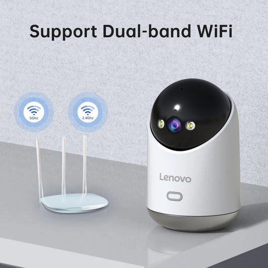 Lenovo 5MP WiFi Smart Camera – Indoor Wireless IP Cam, Auto-Tracking, CCTV Security & Baby Monitor