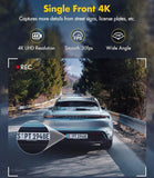Soam 4K+1080P Dual Dash Cam – Car Camera Recorder with GPS, WiFi, 24H Parking Monitor, Black Box DVR