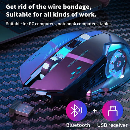 2.4G USB Wireless Bluetooth Mouse – Silent, Ergonomic, Rechargeable, Backlit Office & Gaming Mouse for PC, Laptop & MacBook