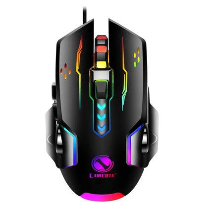 USB Wired Gaming Mouse – Mechanical, Adjustable DPI, Luminous RGB Light, Optical Mouse for PC & Laptop