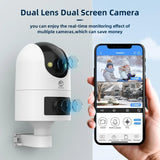 4K PTZ Outdoor IP Camera – Waterproof Dual Lens, 5G WiFi, Auto Tracking, Security & Baby Monitor
