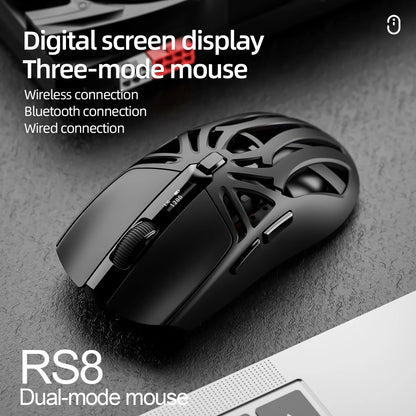 SMAILWOLF RS8 Gaming Mouse – 10000 DPI, 1000Hz, Bluetooth & 3-Mode Connection, Lightweight Macro Mouse for PC & Laptop