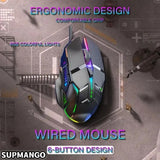 GM6 Wired Gaming Mouse – RGB LED Backlit, Ergonomic Design, for PC & Laptop Gamers