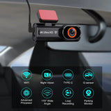 Aprilboy 4K WiFi Dash Cam – Mini Car DVR, Dual-Lens Front & Rear, 1080P, Night Vision, Parking Monitor, Black Box