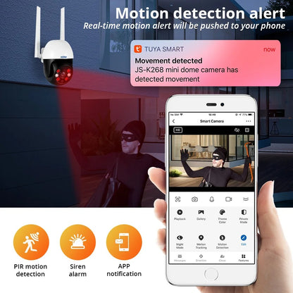 KERUI 10MP 5K PTZ WiFi Camera – 4K/8MP/5MP Dual-Lens IP Camera, Tuya Smart Outdoor CCTV Security
