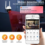 KERUI 10MP 5K PTZ WiFi Camera – 4K/8MP/5MP Dual-Lens IP Camera, Tuya Smart Outdoor CCTV Security