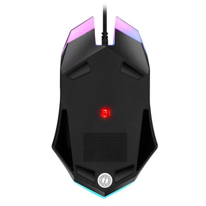 F1 Wired Gaming & Office Mouse – 3 Keys, Colorful Lighting, Compatible with Windows & macOS