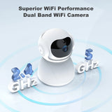 FHD Wireless WiFi PTZ IP Camera – Smart Auto Tracking, CCTV Security, Baby Monitor, Works with Google & Alexa