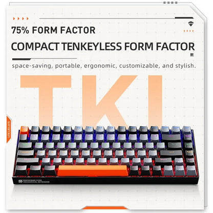 Machenike K500A-B84 75% TKL Mechanical Keyboard – Hot-Swappable, Wired Gaming Keyboard, 6-Color Backlit, 84 Keys for PC & Laptop