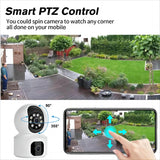 Tuya 8MP Dual Lens WiFi IP Camera – Baby Monitor, Color Night Vision, Human Auto Tracking, Smart Home Security