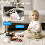 FHD Wireless WiFi PTZ IP Camera – Smart Auto Tracking, CCTV Security, Baby Monitor, Works with Google & Alexa