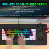 61-Key Wired RGB Gaming Keyboard & Mouse Combo – Backlit Office Kit for PC, Laptop & PUBG Gamers