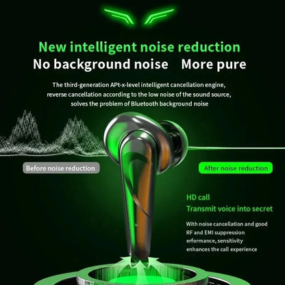 X15 Pro TWS Wireless Headphones – Bluetooth Gaming Earphones, Noise Reduction, HiFi Bass, Built-in Mic