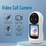 4MP 2K PTZ WiFi Camera – Video Call, 2.8'' IPS Screen, Baby Cry Detection, 3MP Security IP Camera, iCSee Monitor