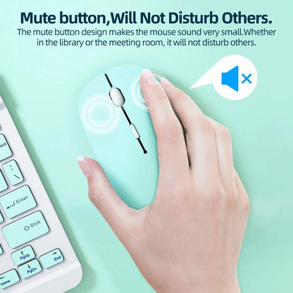 Silent Bluetooth Wireless Mouse – Noiseless Optical Mouse for Laptop, PC, iPad, Samsung Tablet & Universal Use