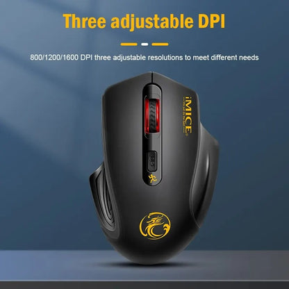 Wireless Silent Mouse – 3-Speed Adjustable, Ergonomic, for Business, Office, Laptop & Gaming