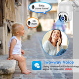 8MP 4K PTZ WiFi Camera – Outdoor Wireless IP Cam with 1080P HD, Color Night Vision, AI Auto-Tracking, iCSee CCTV