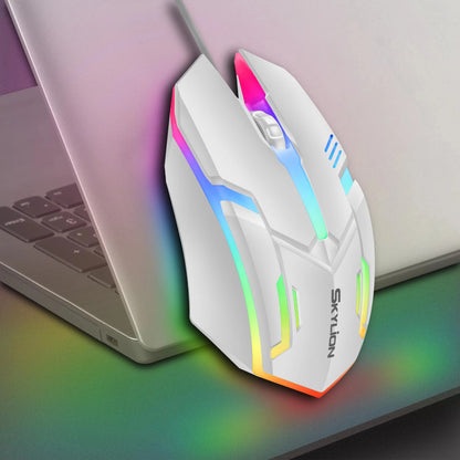 F1 Wired Gaming & Office Mouse – 3 Keys, Colorful Lighting, Compatible with Windows & macOS
