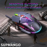 GM6 Wired Gaming Mouse – RGB LED Backlit, Ergonomic Design, for PC & Laptop Gamers