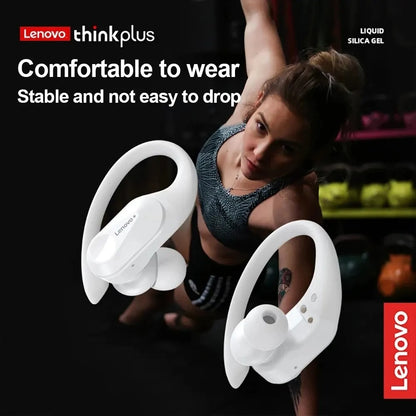 Lenovo LP75 TWS Sports Earphones – Wireless Bluetooth 5.3, HiFi Stereo Sound, LED Display, Mic & Button Control Headphones