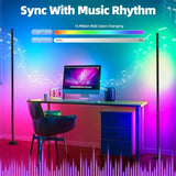 Smart RGB LED Floor Lamp – Remote & App Control, Music Sync, Timer, Corner Mood Lighting for Bedroom & Living Room