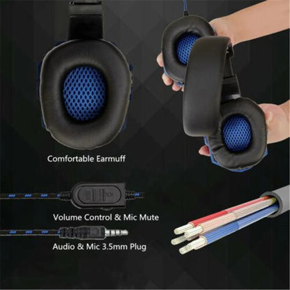 3.5mm Wired Gaming Headset – Adjustable Mic, Bass Stereo Sound, for PC, PS4, PS5, Xbox, Laptop & Smartphone