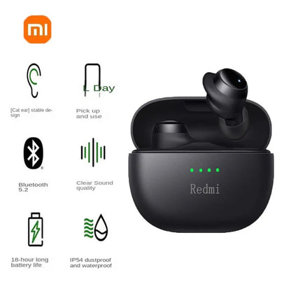 Xiaomi Redmi Bluetooth 5.2 Earbuds – Type-C In-Ear Headphones, Mini Charging Case, Waterproof Sports Earphones