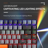 Machenike K500A-B84 75% TKL Mechanical Keyboard – Hot-Swappable, Wired Gaming Keyboard, 6-Color Backlit, 84 Keys for PC & Laptop