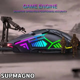 GM6 Wired Gaming Mouse – RGB LED Backlit, Ergonomic Design, for PC & Laptop Gamers