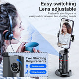 P02 360° Rotating Gimbal Stabilizer – Auto Face Tracking, Selfie & Live Streaming Stand with Remote for TikTok & Smartphones