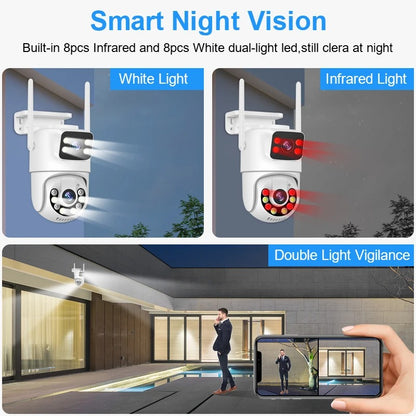 Smart Wireless CCTV System – 6MP WiFi IP Camera Kit with Dual-Lens, Audio, 8CH NVR | Home & Business Security