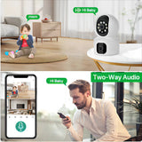 Tuya 8MP Dual Lens WiFi IP Camera – Baby Monitor, Color Night Vision, Human Auto Tracking, Smart Home Security