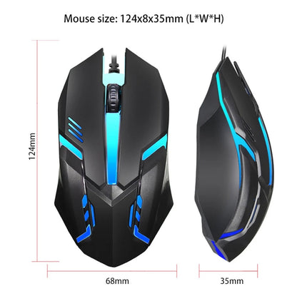 E-Sports USB Wired Gaming Mouse – 5000 DPI, Colorful LED, Optical Mouse for PC & Laptop