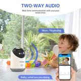 Lenovo 3MP 5G WiFi Smart Mini PTZ Camera – Indoor Security, Auto Tracking, Wireless Baby Monitor & CCTV