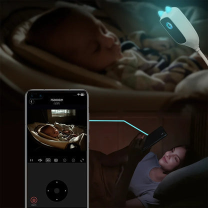 4MP 2K WiFi Baby Monitor – Cry Detection, 360° Rotation, Full-Color Night Vision, Indoor Security Camera