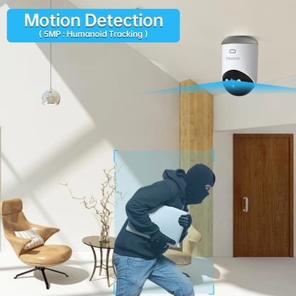Lenovo 5MP WiFi Smart Camera – Indoor Wireless IP Cam, Auto-Tracking, CCTV Security & Baby Monitor