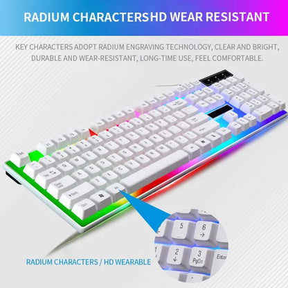 RGB Gaming Keyboard and Mouse Combo – 104-Key Wired LED Backlit Set for PC, Laptop, Desktop & Tablet