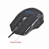 USB Wired Gaming Mouse – 7-Button, 5500 DPI, Adjustable Backlight, Ergonomic Optical Mouse for PC & Desktop Gamers