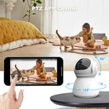 FHD Wireless WiFi PTZ IP Camera – Smart Auto Tracking, CCTV Security, Baby Monitor, Works with Google & Alexa