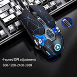 Ergonomic Wired Gaming Mouse – RGB LED Backlit, Silent Click, 3200 DPI, 6-Button USB for PC & Laptop