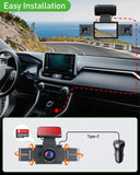 3-Channel Dash Cam – Triple Lens Car Camera with Rear View, DVR, 24H Parking Monitor, Black Box & Car Accessories