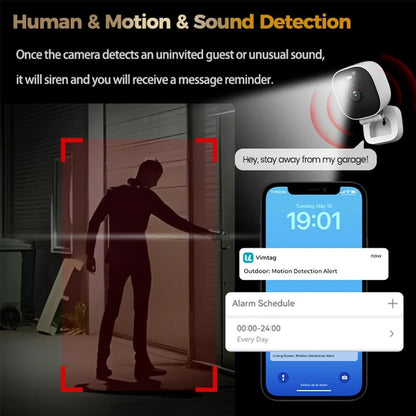 VIMTAG 4MP Outdoor WiFi Security Camera – PIR Smart Light, Color Night Vision, AI Detection, Waterproof CCTV IP Cam