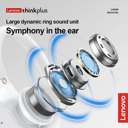 Lenovo LP75 TWS Sports Earphones – Wireless Bluetooth 5.3, HiFi Stereo Sound, LED Display, Mic & Button Control Headphones