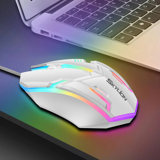 F1 Wired Gaming & Office Mouse – 3 Keys, Colorful Lighting, Compatible with Windows & macOS