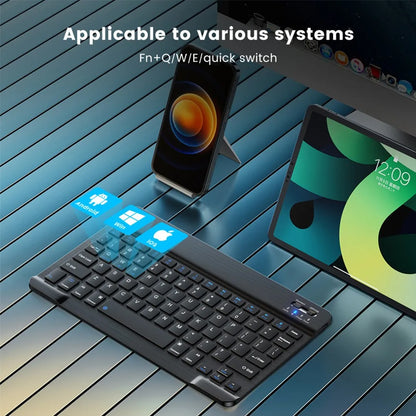Bluetooth Wireless Keyboard & Mouse – Compatible with iOS, Android, Windows, iPad Air/Mini/Pro, Multi-Language Support (Spanish, Korean, Portuguese, Russian)