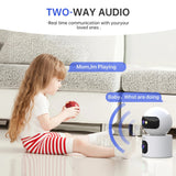 Lenovo 4K Dual-Lens Smart IP Camera – 5G WiFi, Auto Tracking, Wireless CCTV Security & Baby Monitor