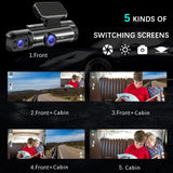 Dual-Lens Car DVR Dash Cam – 1080P FHD Vehicle Camera, Interior & Cabin Recorder, Mini Black Box